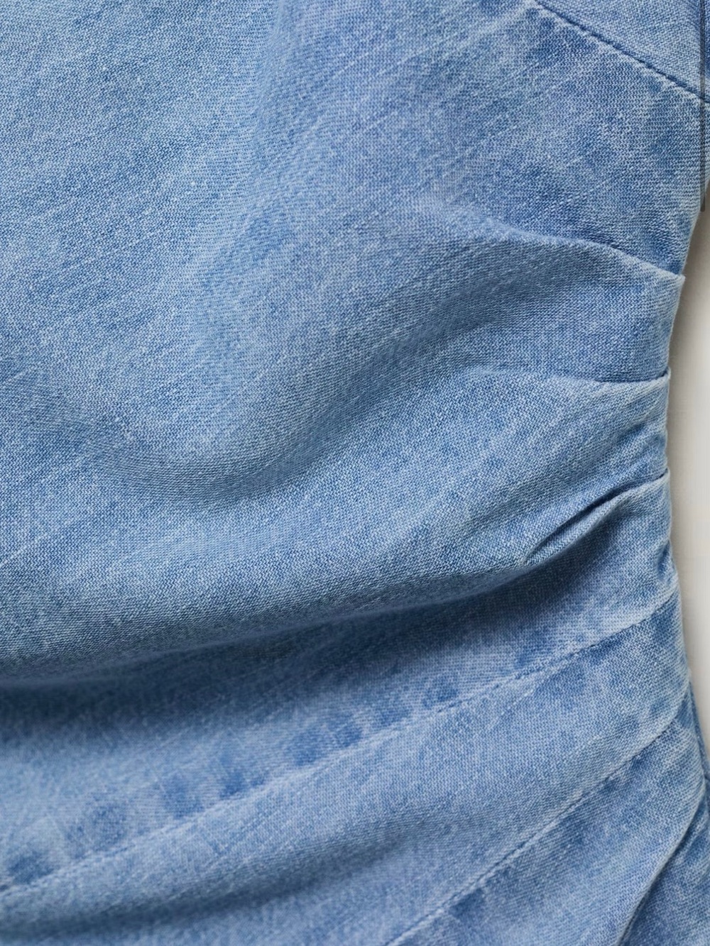 Mango DRAPED DENIM DRESS - Picture 5 of 10